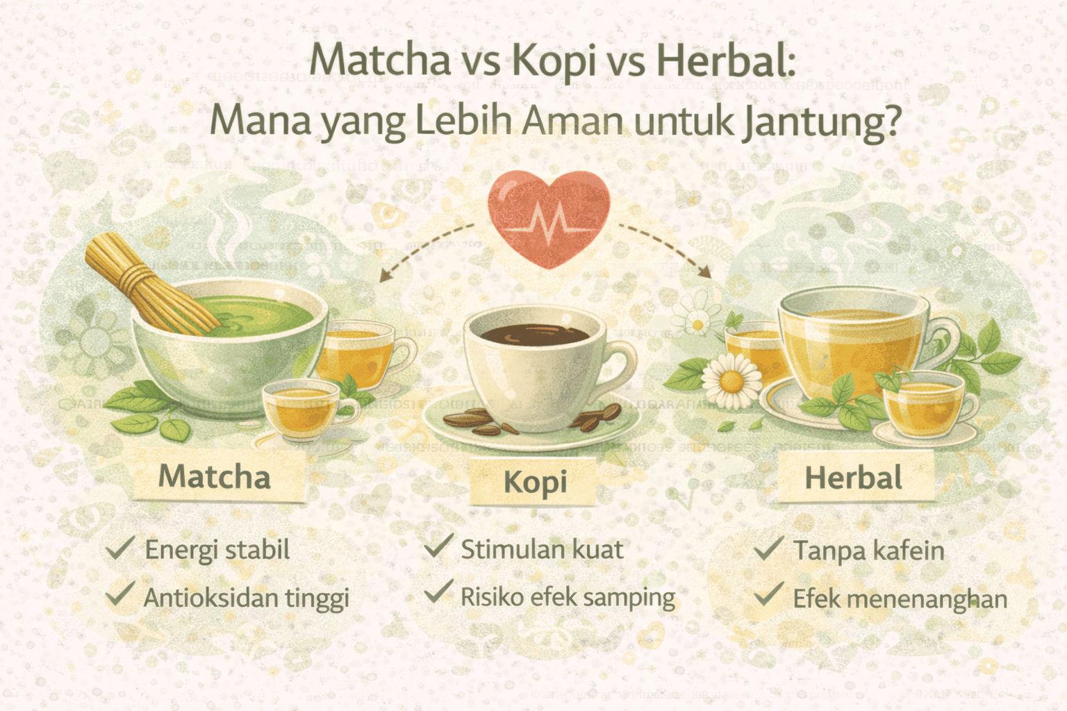Matcha vs Kopi vs Herbal: Mana yang Lebih Aman untuk Jantung?